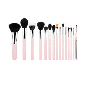 T094. Pink/Silver. Set de brochas 15 piezas. JESSUP BEAUTY