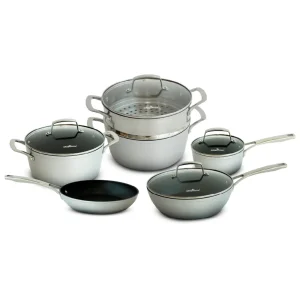Magefesa Bateria de Ollas 10 Piezas L-Gant Forjada Plateada
